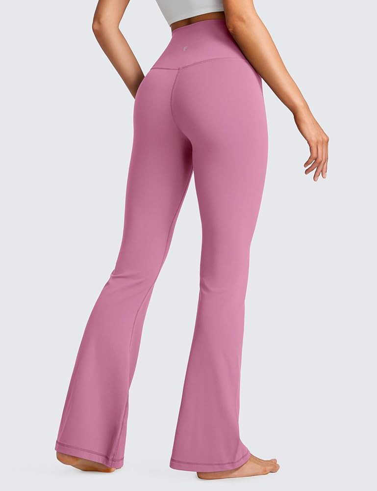 CRZ YOGA Butterluxe Crossover Flare Leggings for Women 31" - High Waist V Cross Bootcut Bell Bott... | Amazon (US)