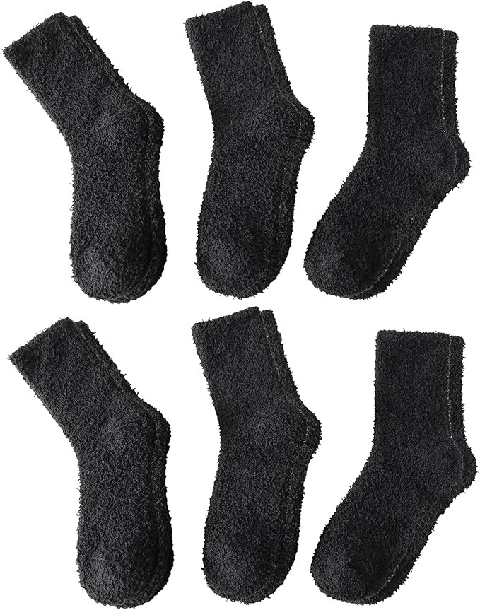 Women's Fuzzy Slipper Socks Microfiber Soft Warm Cozy Slipper Socks Plush Fluffy Fleece Winter Ch... | Amazon (US)