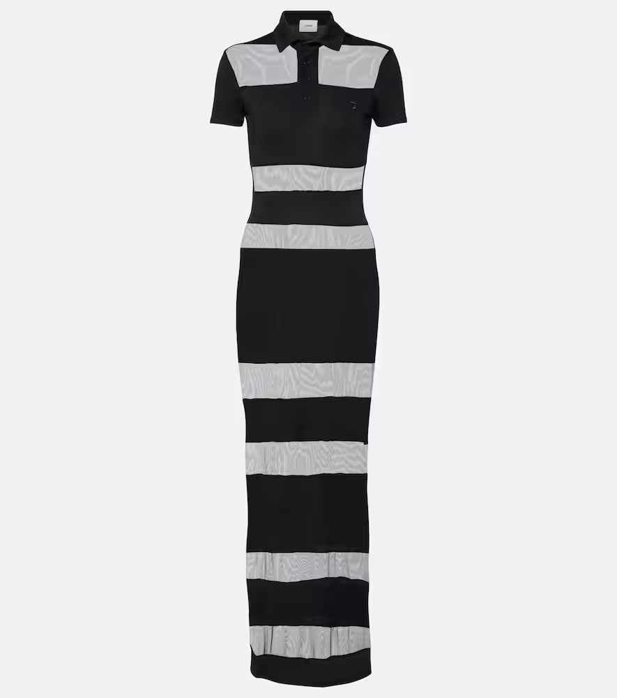Coperni Striped shee-paneled maxi dress | Mytheresa (US/CA)