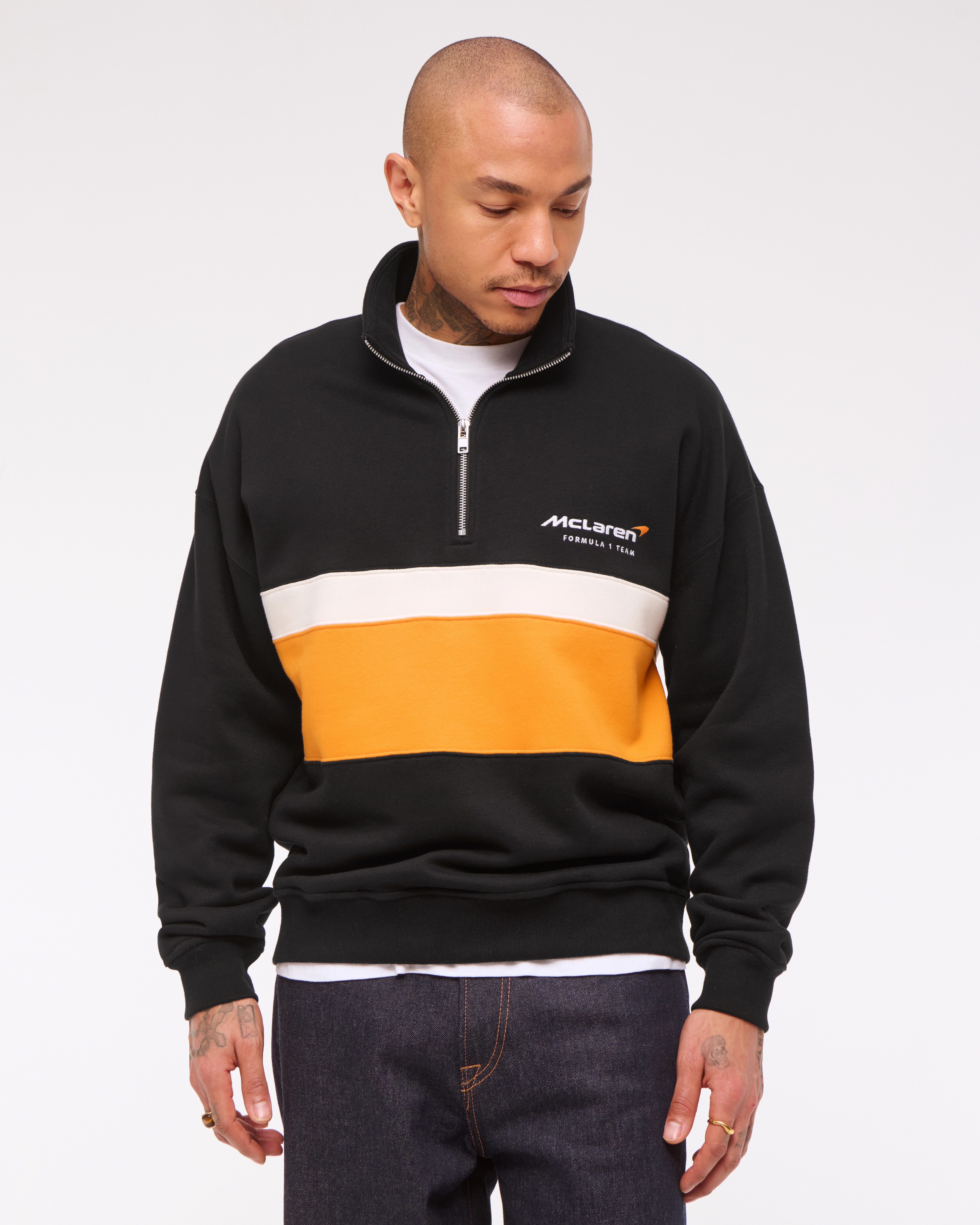 McLaren Graphic Half-Zip Sweatshirt | Abercrombie & Fitch (US)