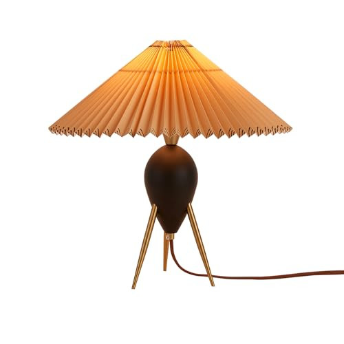 Fetason Modern Black Wood Cute Table Lamp Desk Lamp for Living Room Bedroom Home Office, Bedside ... | Amazon (US)