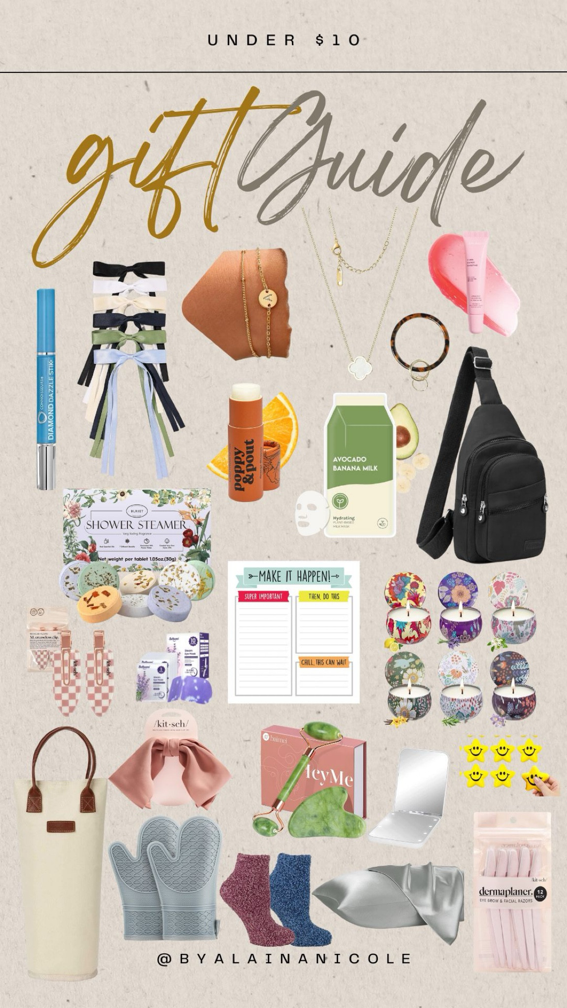 Amazon gift ideas all $10 or under! Amazon gift guide, gifts for her, white elephant gifts, stocking stuffers.

#LTKFindsUnder50 #LTKHoliday #LTKGiftGuide