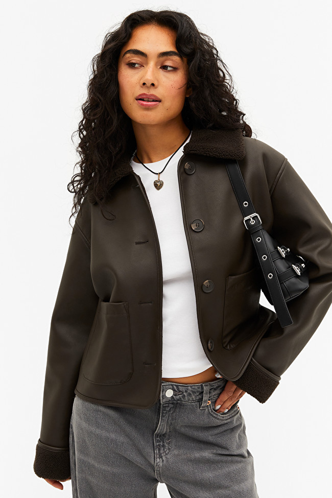 Pilotenjacke aus Kunstleder | Monki (DE)