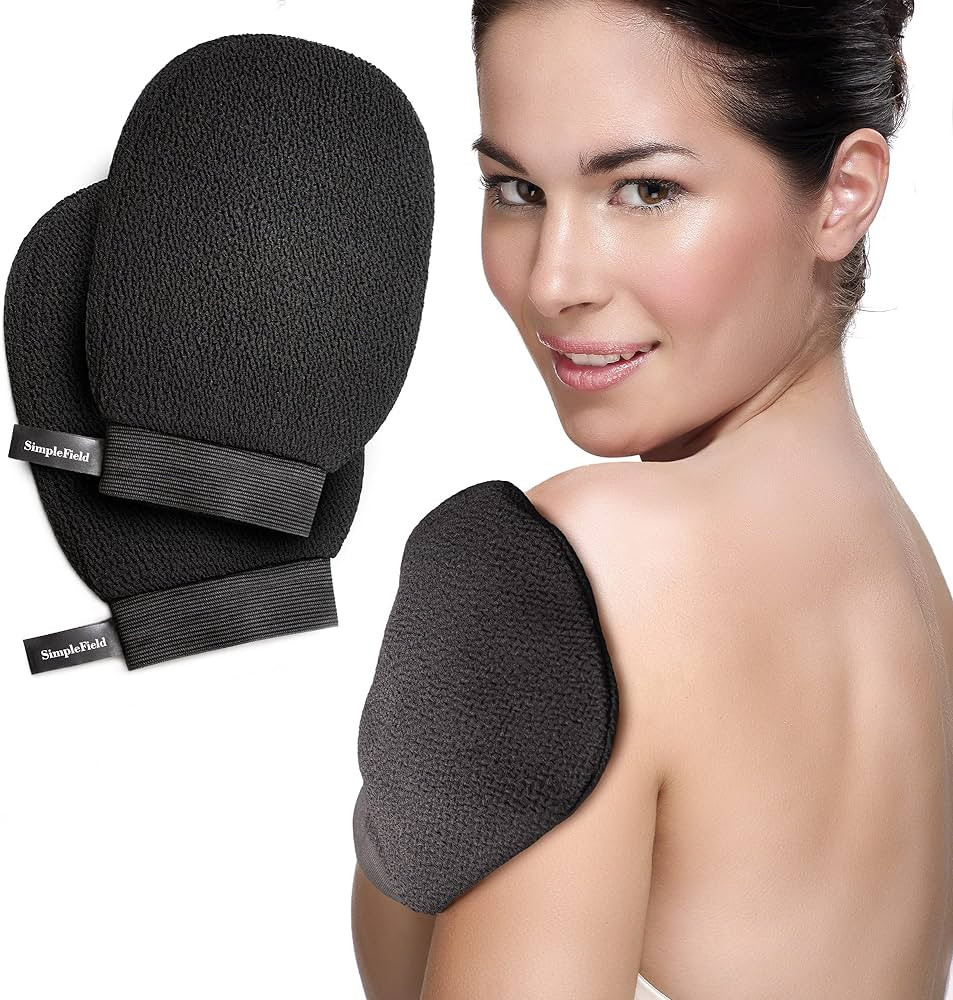 SimpleField Korean Exfoliating Mitt for Remove Dead Skin. 2 Pack 100% Viscose Deep Exfoliating Gl... | Amazon (US)