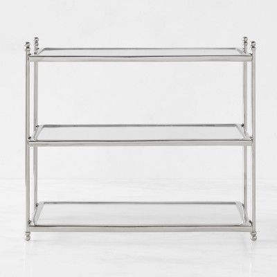 Stainless-Steel and Glass 3-Tiered Stand | Williams-Sonoma