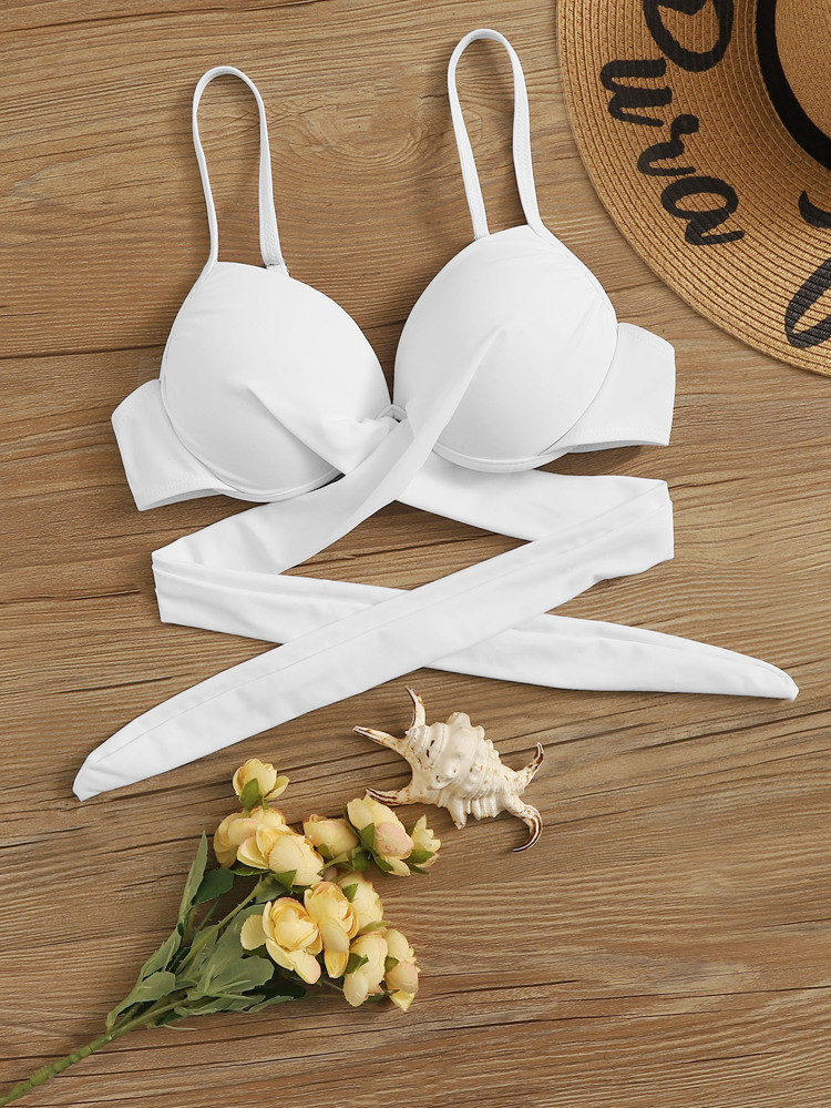 Wrap Underwire Bikini Top | SHEIN