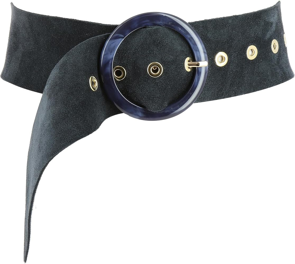 FASHIONGEN - Women's genuine Italian suede leather belt for dress, made in France, ANETTE | Amazon (US)