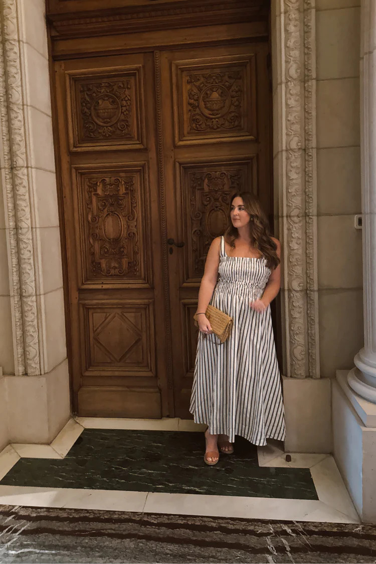 Newport Navy and White Striped Dress | Confête