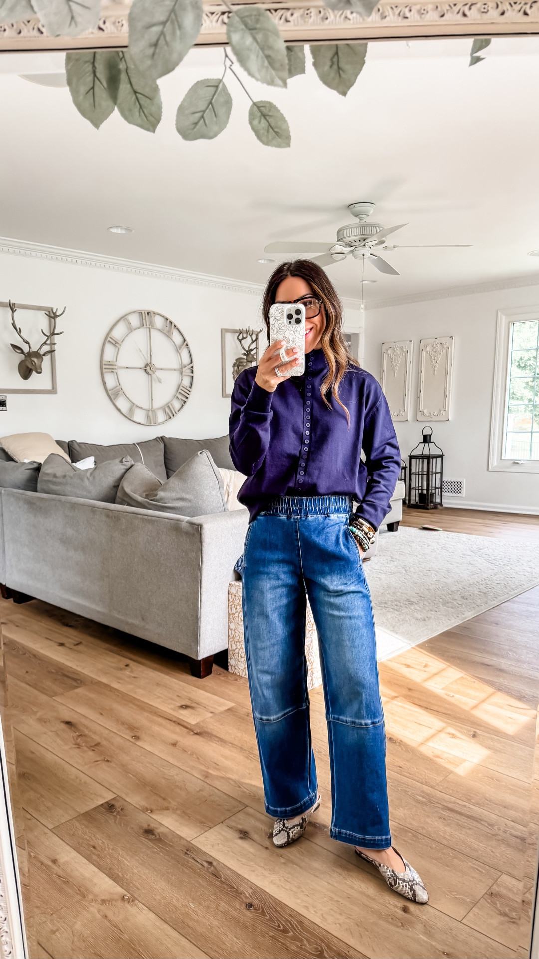 Sweater small. Pull on jeans 25.The

#LTKOver40 #LTKPetite
