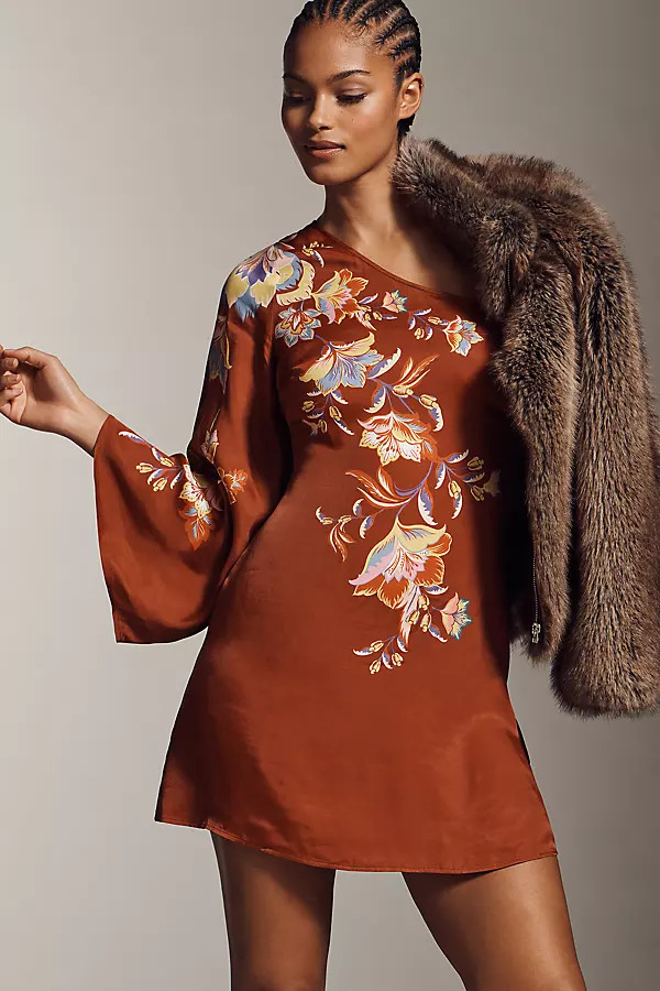 Farm Rio x Anthropologie One-Shoulder Mini Dress | Anthropologie (US)