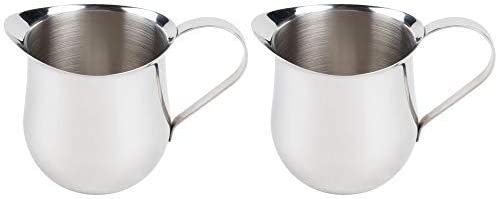 (2 Pack) 3-Ounce Stainless Steel Bell Creamer, 90 ml. Bell-Shaped Serving Cream Pitcher | Amazon (US)