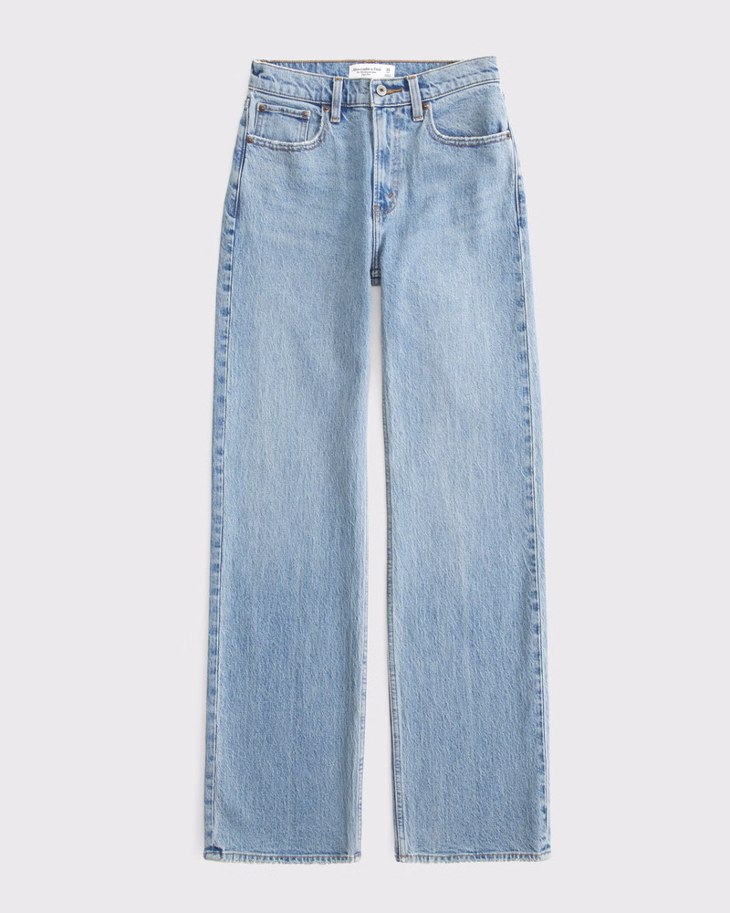 Abercrombie & Fitch Women's High Rise 90s Relaxed Jean in Medium - Size 36 REG | Abercrombie & Fitch (US)