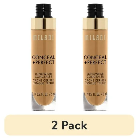 (2 pack) Milani Conceal + Perfect Longwear Liquid Concealer, Natural Sand | Walmart (US)