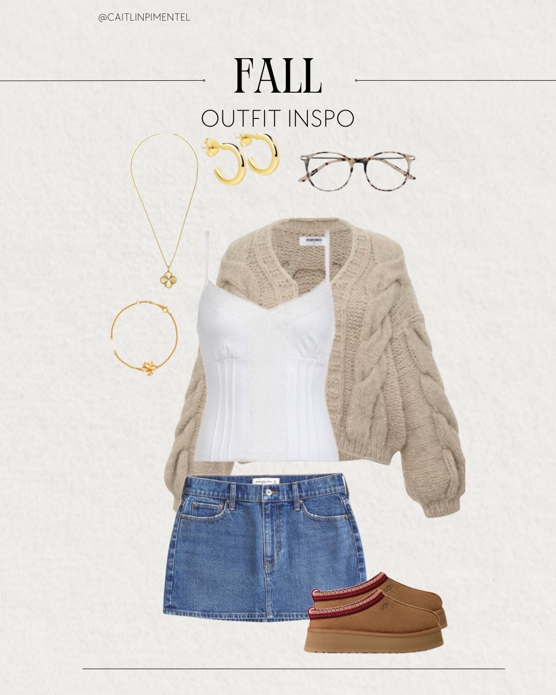 Fall Outfit Inspo Sweater Autumn Jean Skirt White Tank Cardigan Styled Fit Ugg Slippers 

#LTKautumn #LTKSeasonal #LTKStyleTip