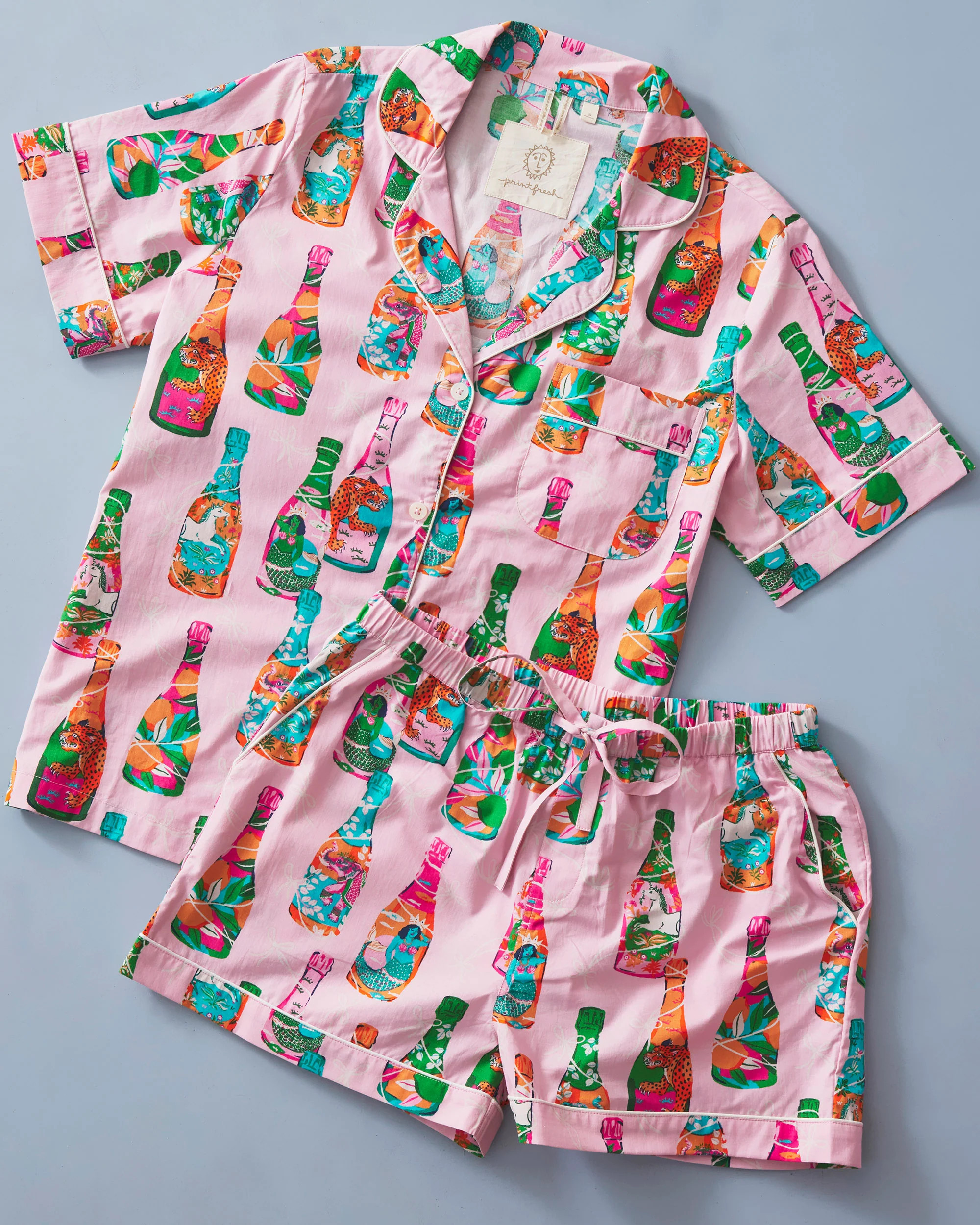 Pop the Bubbly - Short Sleep Set - Sparkling Rosé | Printfresh