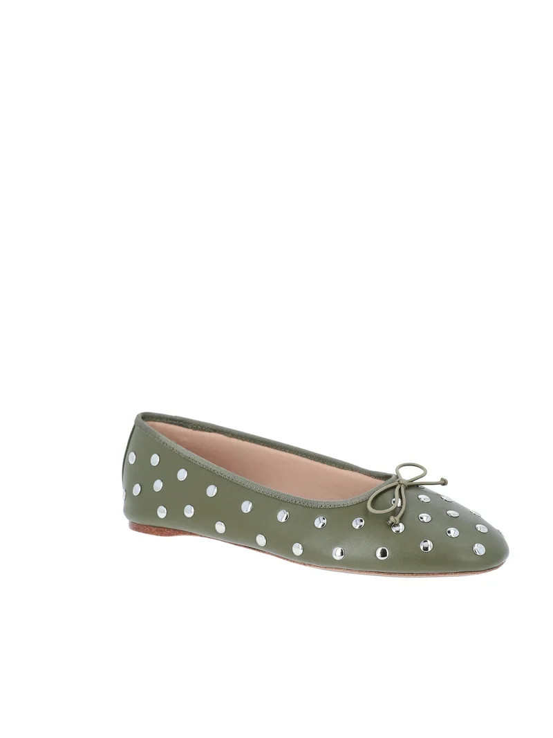 Time and Tru Women's Studded Ballet Flat | Walmart (US)