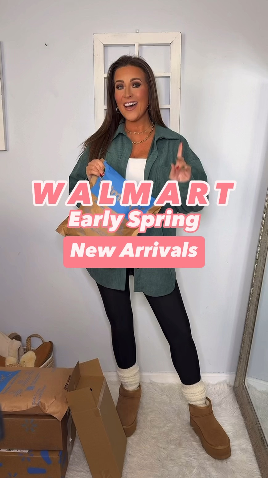 I linked everything from this video for you! 

Corduroy Shacket: S - there’s a 15% discount code for it: 15SANGITA
White Long Sleeve Buttery Soft Tee: M (these run small! Size up two if you don’t want it super fitted)
Fleece Lined Leggings: S (I have these in several colors - LOVE!!)
Zip Up Sweater: S 
Striped Split Hi Low Hem Sweater (trust the color of the stripes you see in my video, as they are not aqua as they appear online): S
Sneakers: based on reviews, I ordered a 6.5 as I am typically a 6.5-7 and they are perfectly comfy - I also got them in red
Ugg Lookalikes: I got a 6.5 and they fit me fine, but I have narrow feet 

Winter outfit, early spring outfit, sweaters, winter fashion, early spring fashion 

#LTKWatchNow #LTKSeasonal #LTKFindsUnder50