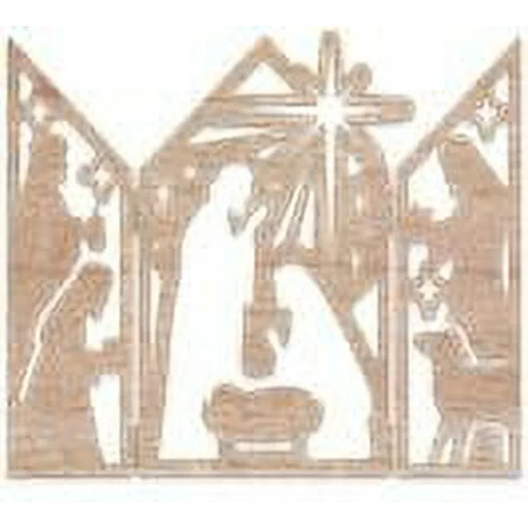 Laser Cut Out Trifold Tabletop Indoor Christmas Nativity Scene, Brown, 12", by Holiday Time - Wal... | Walmart (US)
