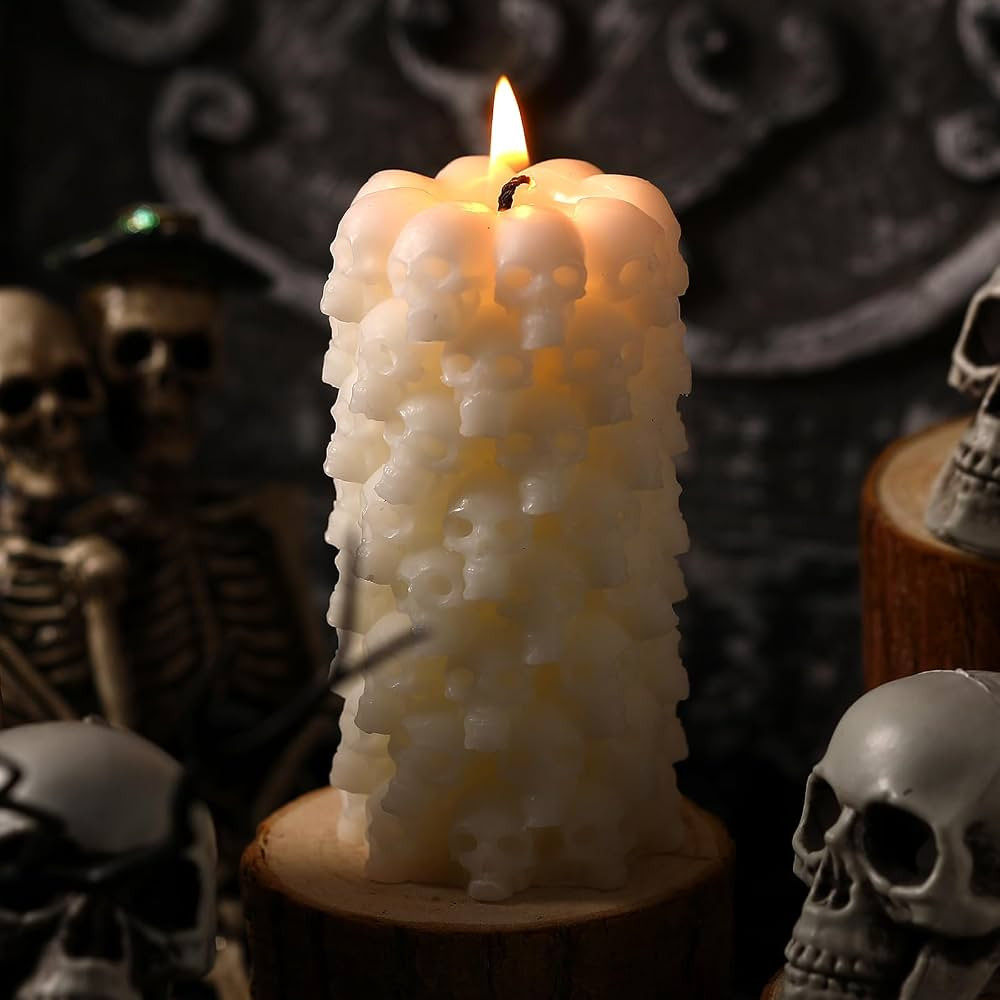 Nuanchu Halloween Large Figure Image Candle Spooky Candle Holder Skeleton Candle Soy Wax Candles ... | Amazon (US)