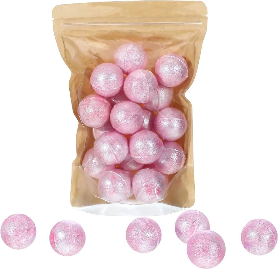 20 Pcs 0.53 oz Bath Bombs Bath Fizzies with Shea Butter Mini Bath Balls for Women Kids Relaxing R... | Amazon (US)