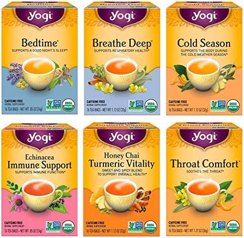 Yogi Tea - Get Well Variety Pack Sampler (6 Pack) - Herbal Teas for Cold and Flu Symptom Support ... | Amazon (US)