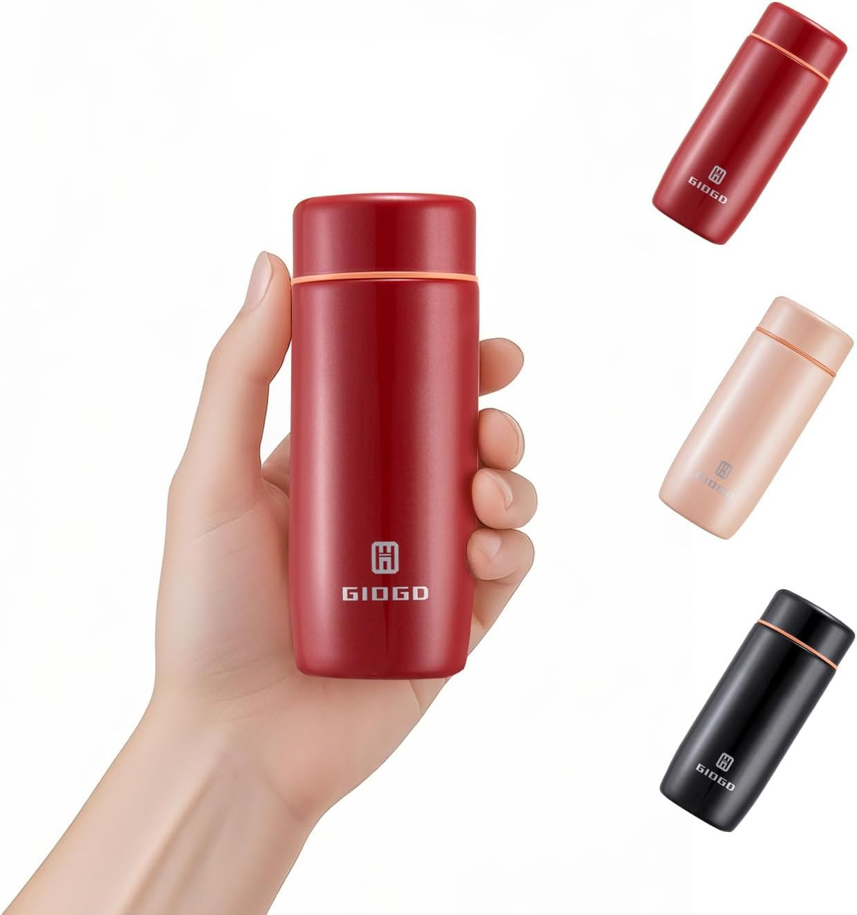 Small Thermo Bottle Mini Vacuum Insulated Water Bottle 200ml/6.8oz Water Flask Stainless Steel Thermal Water Bottles Thermo for Hot and Cold Drinks for Purse Handbag Pocket (Red) | Amazon (US)