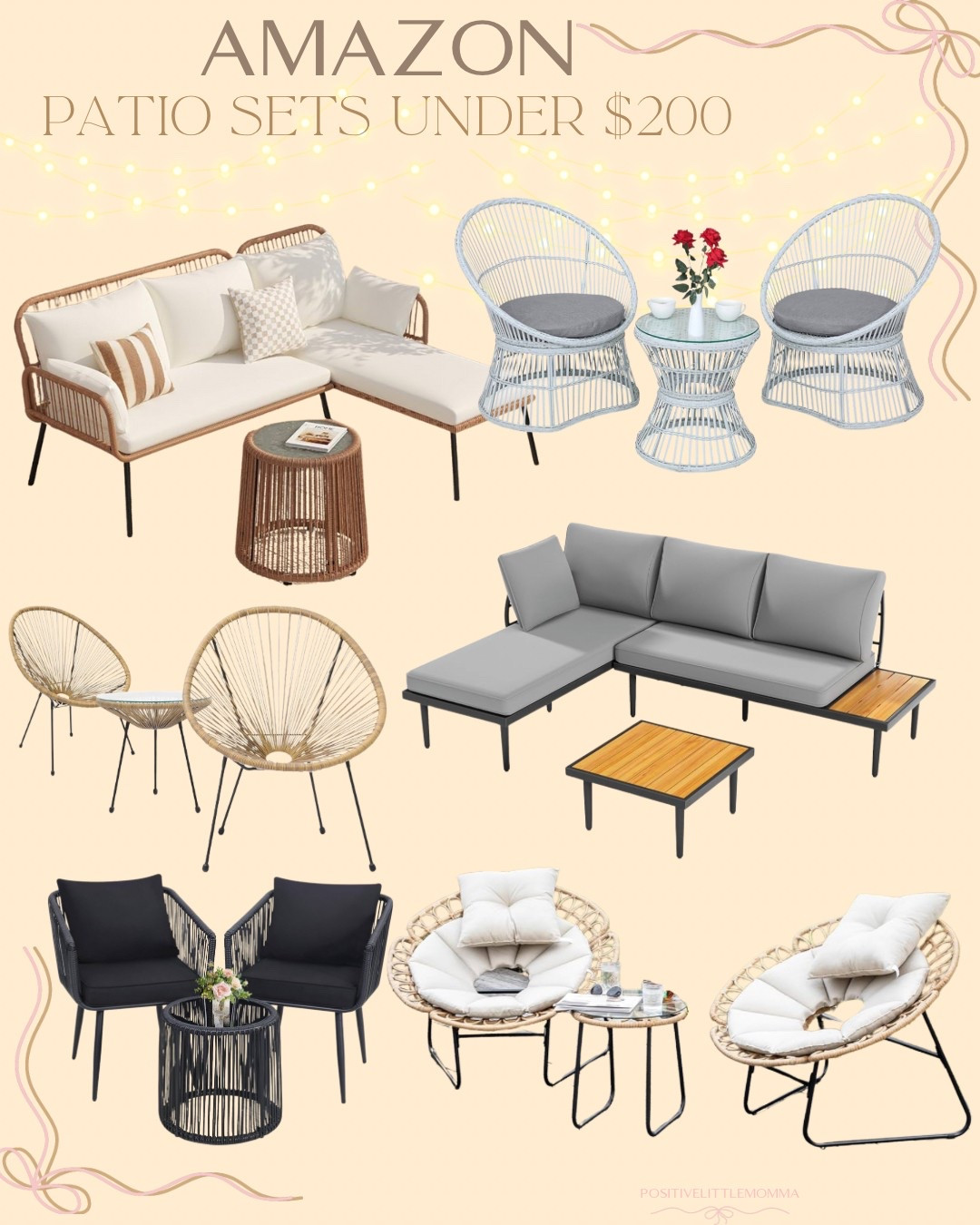 Amazon Patio sets under $200!! 🫶🏻

#LTKSaleAlert #LTKSeasonal #LTKHome