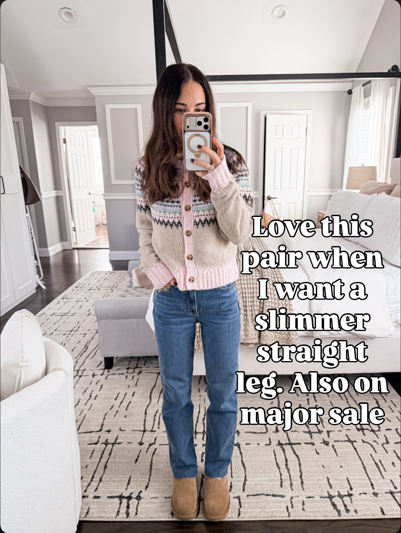 When I want a slimmer straight leg, this pair never fails — and it’s on major sale 🙌 🔗⬇️

#LTKSeasonal #LTKmomlife #LTKOver40