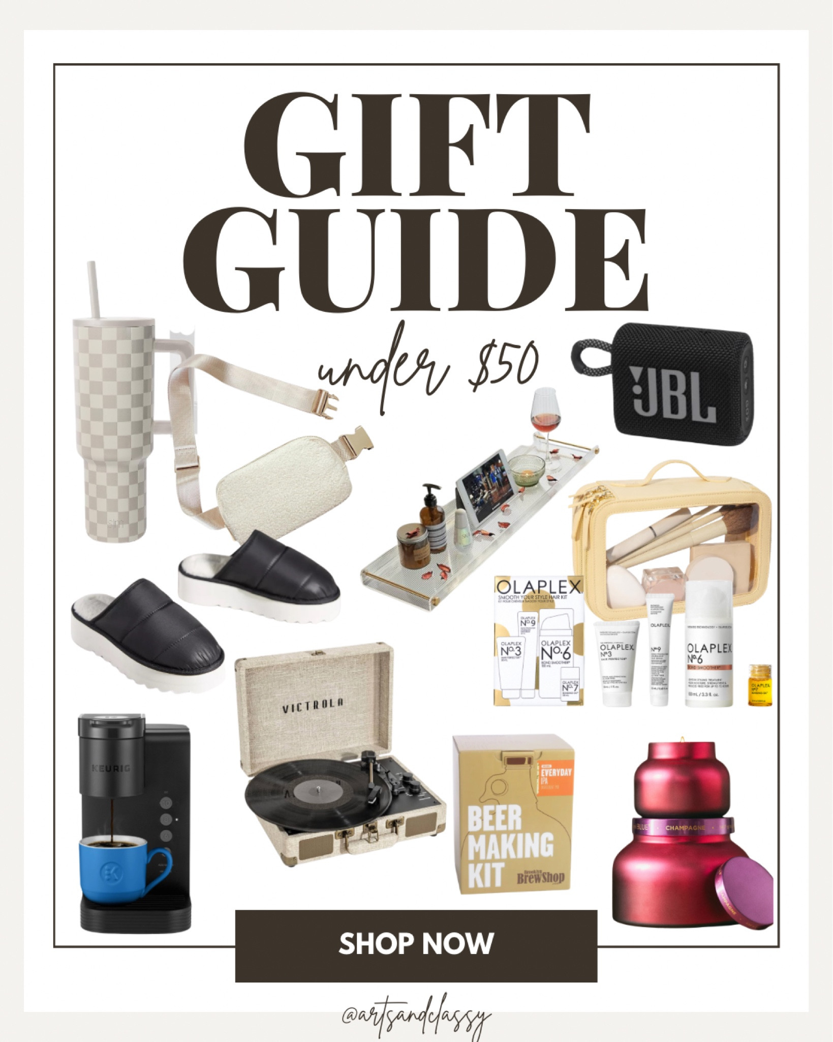 Gift guide under $50! These gift ideas are perfect for anyone on your list. From the beauty lover to the techie, the trendsetter or even a coworker or bestie!

Gift ideas for anyone | gifts under $50

#LTKfindsunder50 #LTKGiftGuide #LTKHoliday