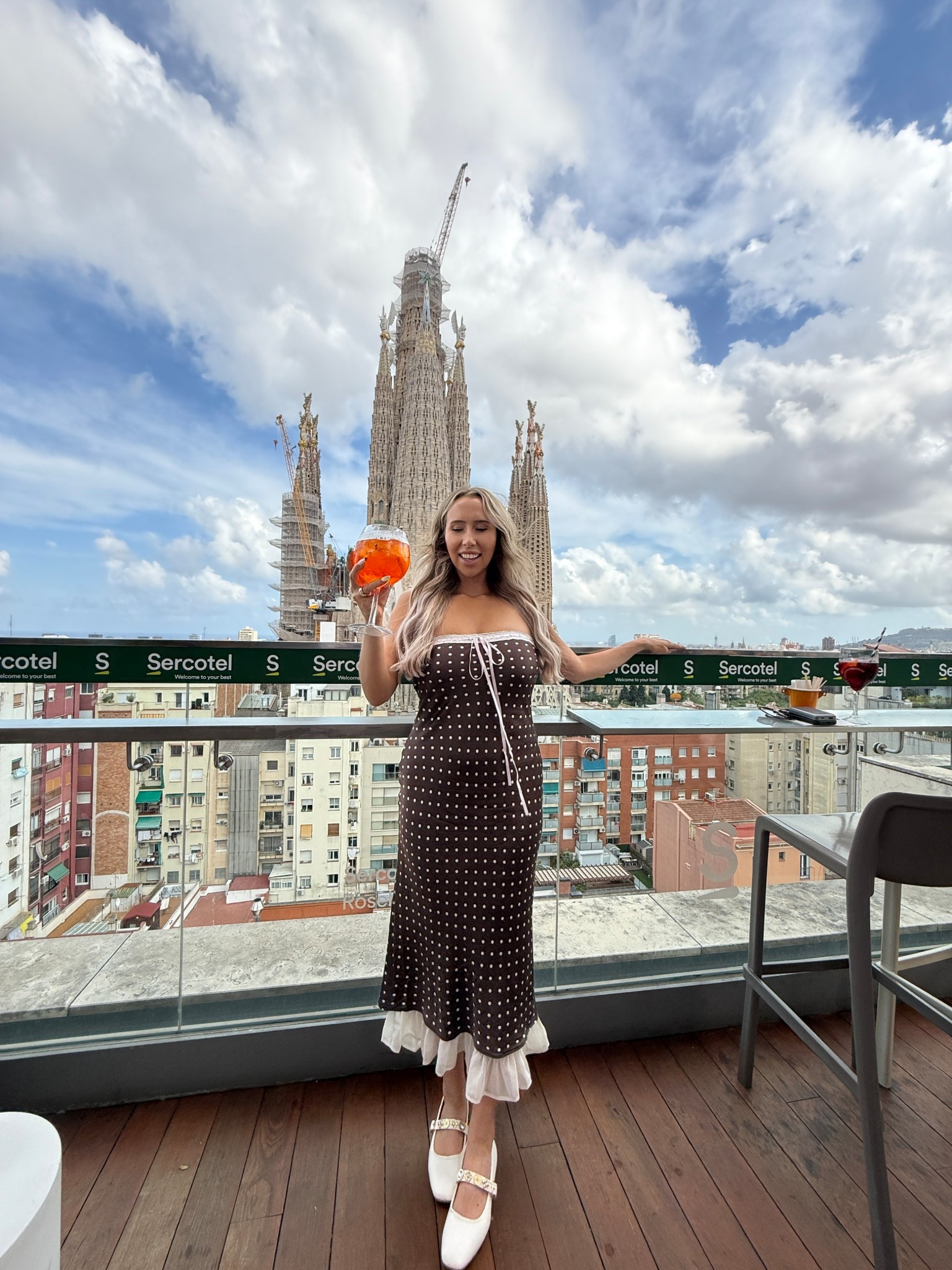 Polka dot dress, brown satin dress, brown polka dot dress, use code ELLERY7 for FashionPass  