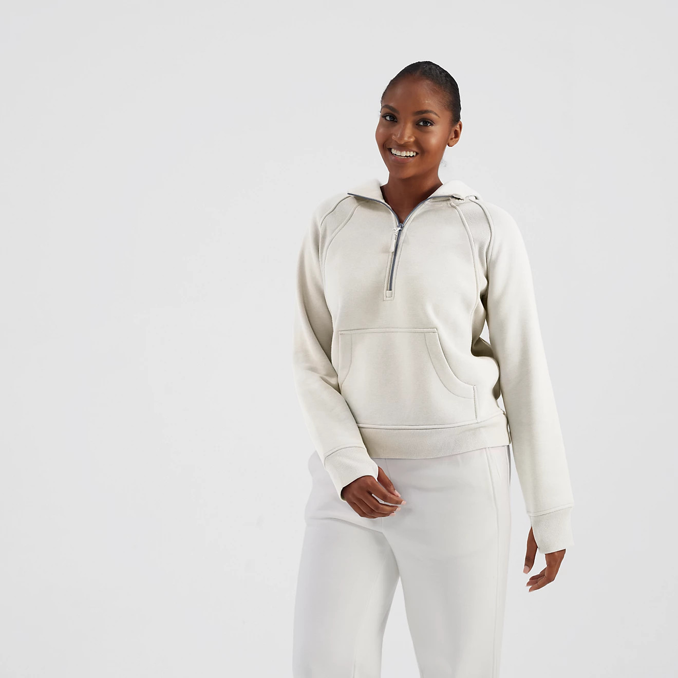 Freely Women's Hilary Mixed Rib Cozy 1/2-Zip Hoodie | Academy Sports + Outdoors