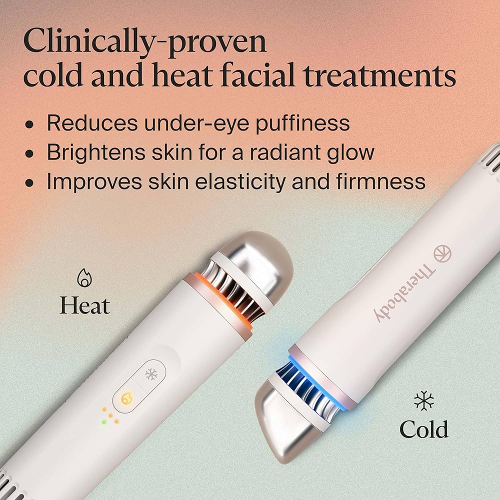 Therabody TheraFace Depuffing Wand – Cold and Heat Skincare Treatment to Depuff and Glow; Beaut... | Amazon (US)