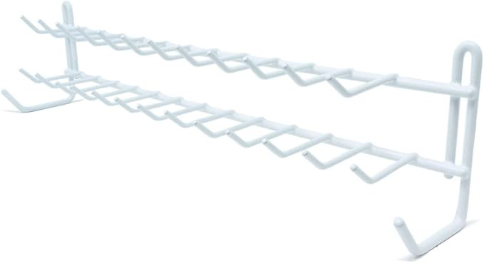 Huji Wall Mount Tie and Belt Rack Organizer, White (1 Pack) | Amazon (US)