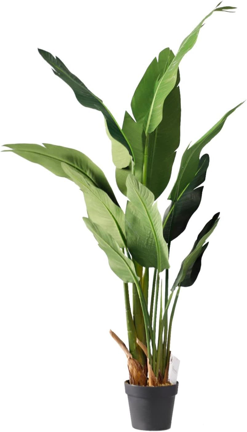 Chic Collezione Banana Tree- 11 Leaves 59.1 Inch Fake Plant Tropical Faux Plants Arbre Artificial... | Amazon (CA)