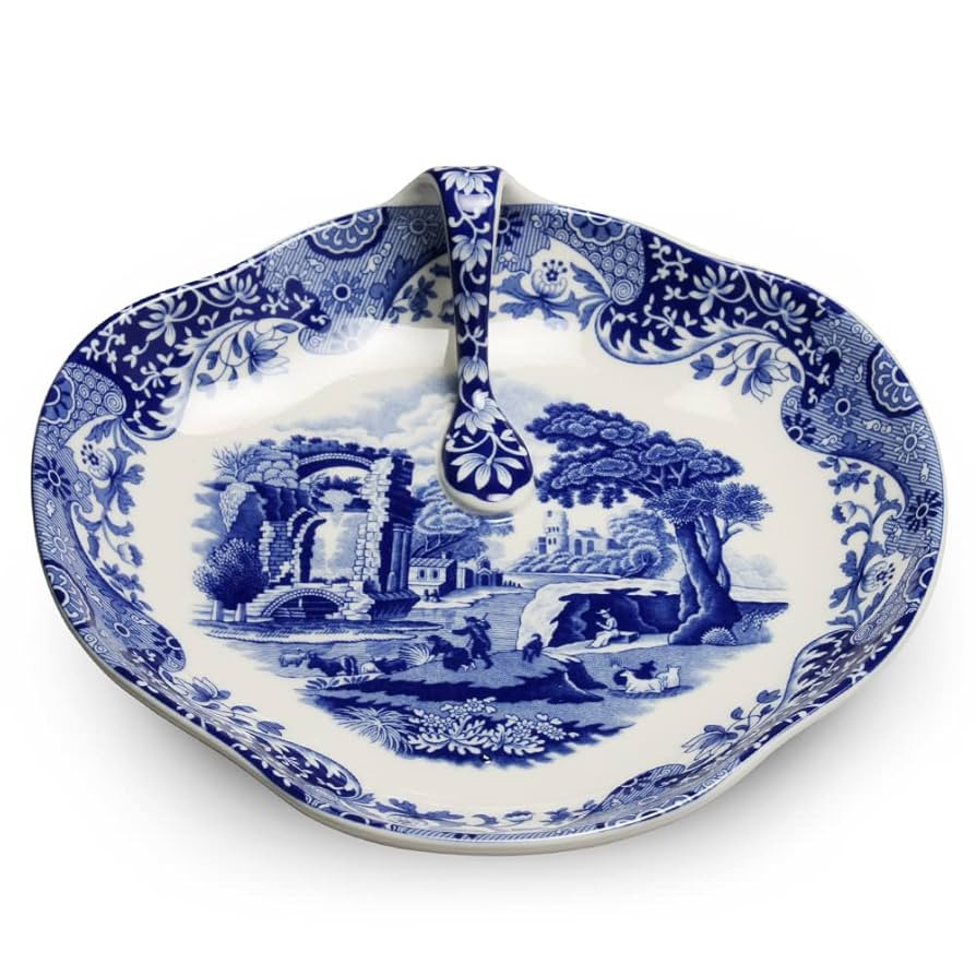 Spode Blue Italian Handled Tray | Trinket Dish, Candy Bowl, Catch-All Key Plate, Snack Platter | ... | Amazon (US)