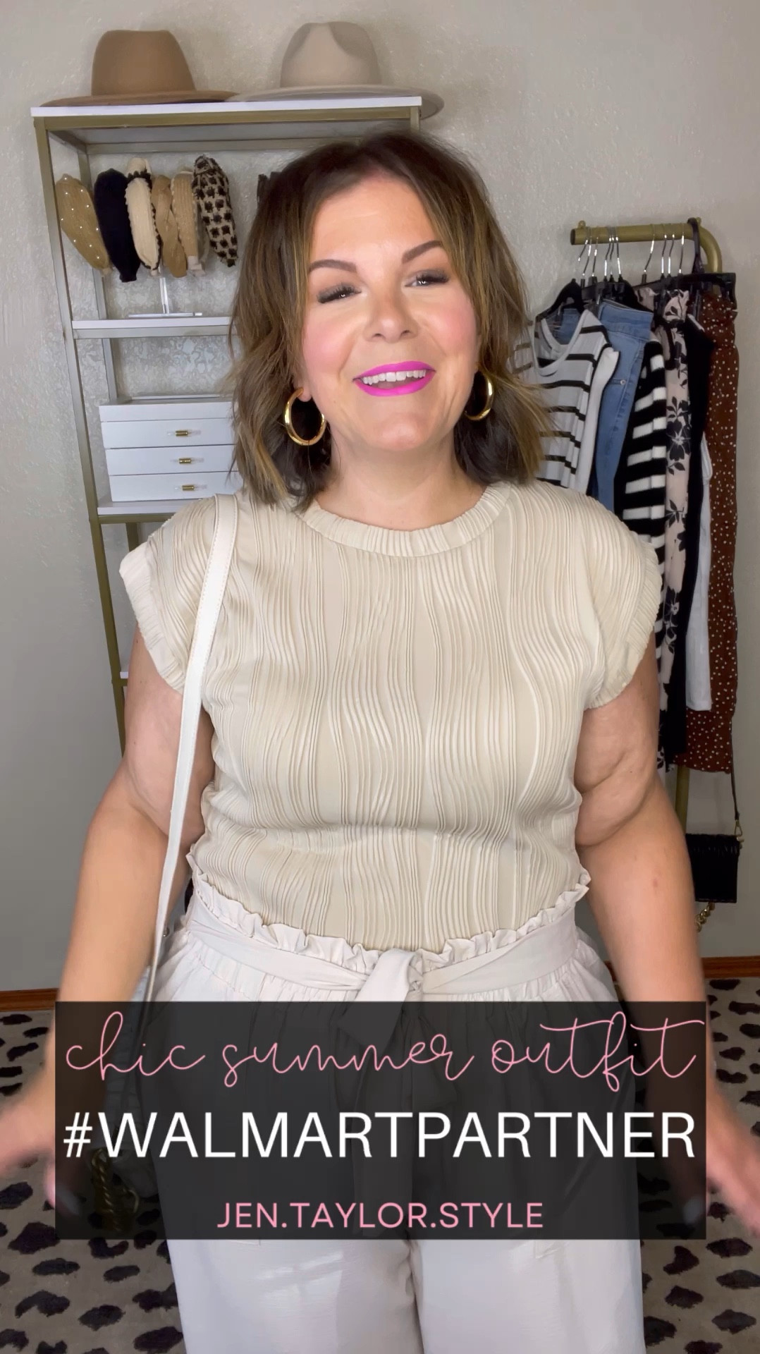 #walmartpartner ➡️ Chic, summer outfit idea that’s head to toe #walmartfashion! If you’re looking for plus size pants for work outfits, these are fantastic. I sized up to a 3X but didn’t need to! Top is a XL. 
#walmartfashion

Neutral outfit, midsize outfit, plus size outfit 

#LTKMidsize #LTKxWalmart #LTKPlusSize