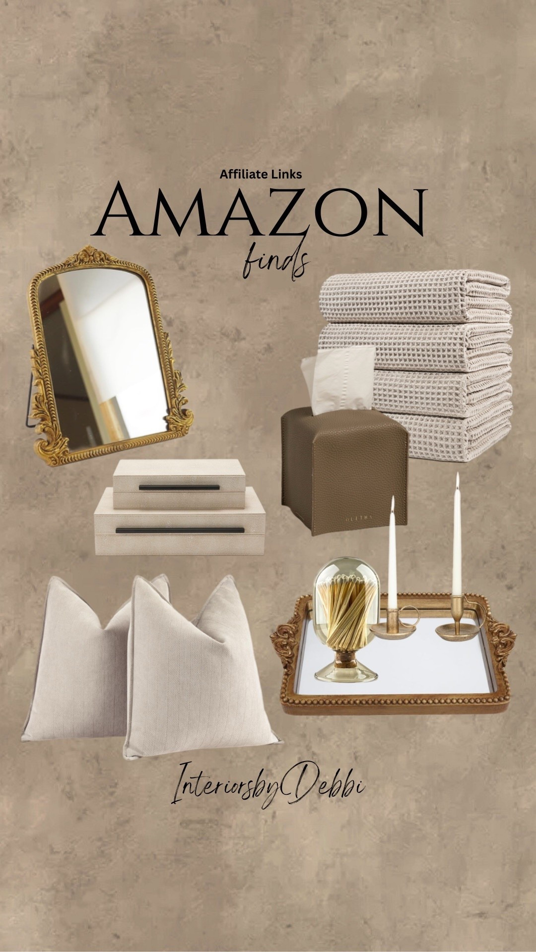 Amazon Finds
Towels, pillow covers, mirror tray, decorative boxes, tissue box holder, transitional home, modern decor, amazon find, amazon home, target home decor, mcgee and co, studio mcgee, amazon must have, pottery barn, Walmart finds, affordable decor, home styling, budget friendly, accessories, neutral decor, home finds, new arrival, coming soon, sale alert, high end look for less, Amazon favorites, Target finds, cozy, modern, earthy, transitional, luxe, romantic, home decor, budget friendly decor, Amazon decor #amazonhome



#LTKSummerEdit #LTKSeasonal #LTKHome