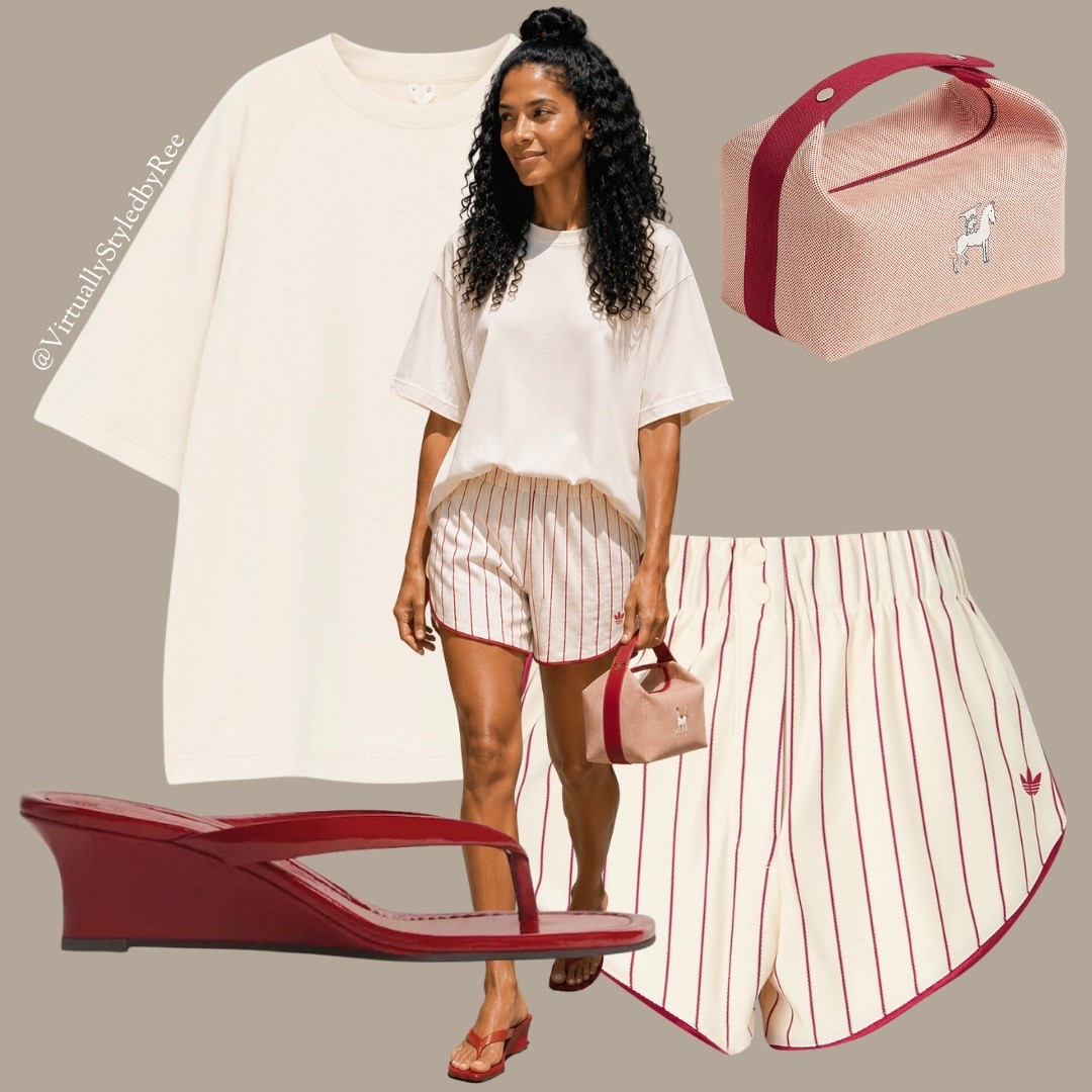 The shorts everyone’s wearing this summer 🤍❤️ Adidas shorts are so in right now, and paired with an oversized tee and red accessories? Effortless French Riviera energy ☀️🍒

#LTKsummer #LTKuk #LTKeurope