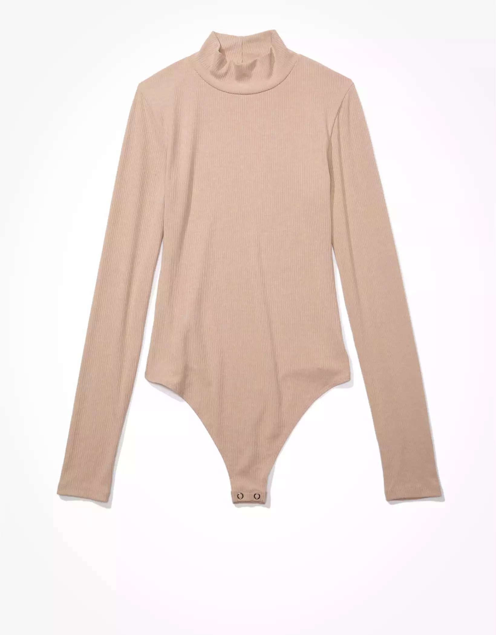AE Long-Sleeve Mock Neck Bodysuit | American Eagle Outfitters (US & CA)