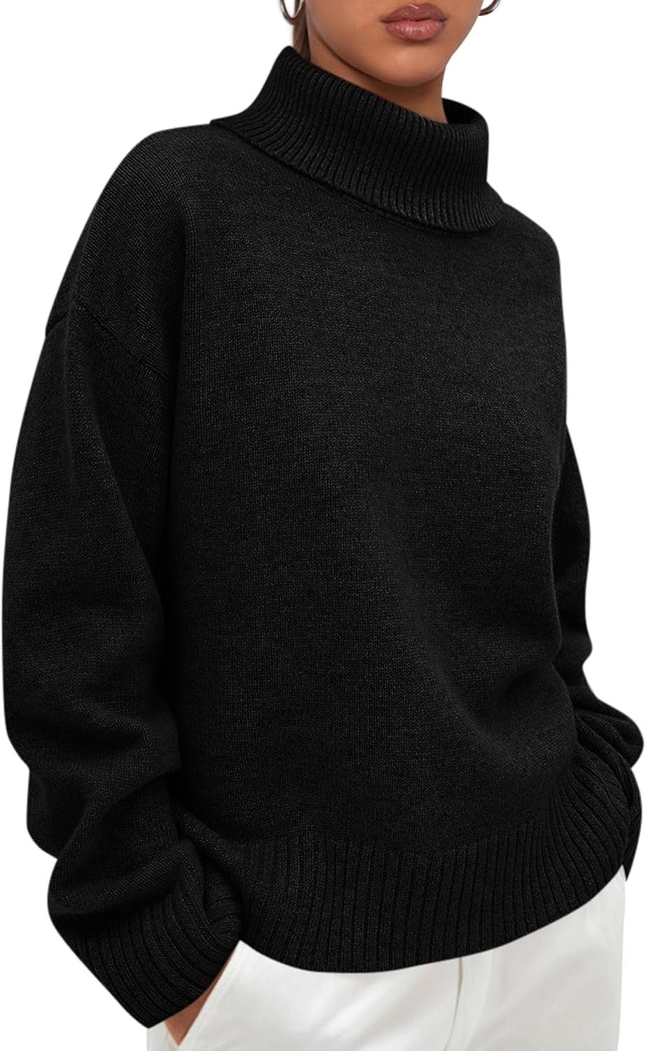 PRETTYGARDEN Womens Turtleneck Long Sleeve Knit Sweater | Amazon (US)