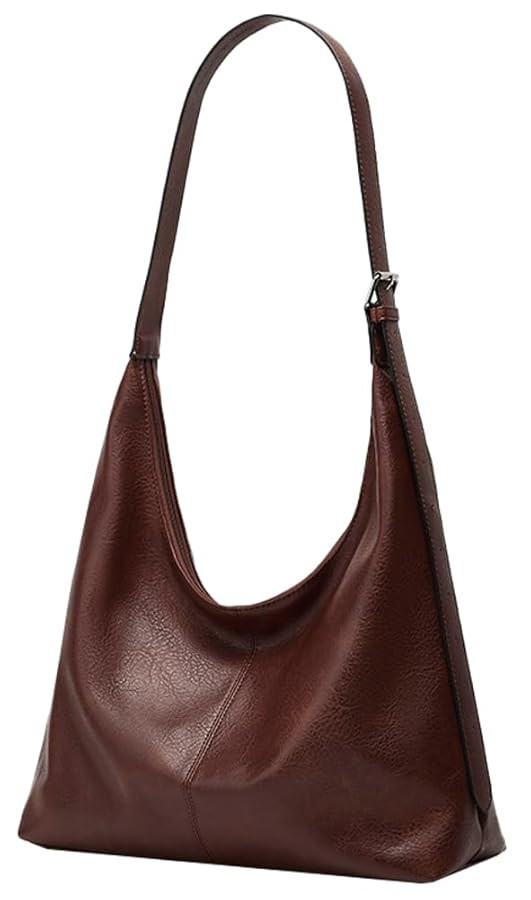 Slouchy Tote Bags for Women Retro Vegan Leather Shoulder Crossbody Bag Faux Leather Handbag Purse... | Amazon (US)