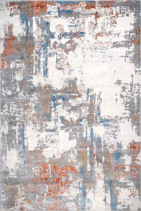 Light Gray Vintage Abstract 4' x 6' Area Rug | Rugs USA