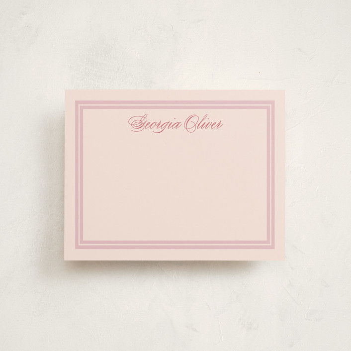 "Classic Start" - Customizable Personalized Stationery in Blue by Carolyn MacLaren. | Minted