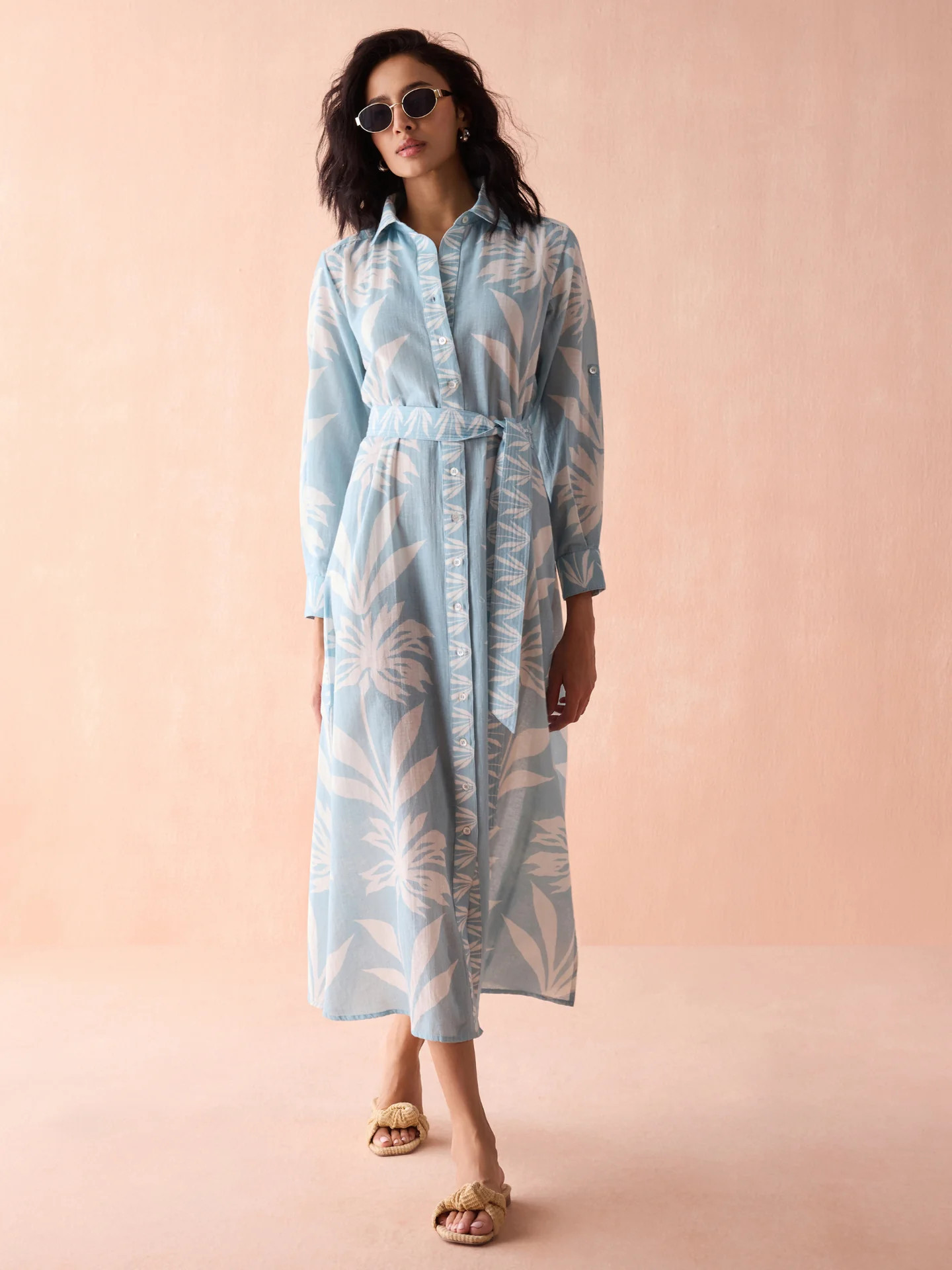 Emma Maxi Dress in Dana Skylight | Omika | Beau & Ro