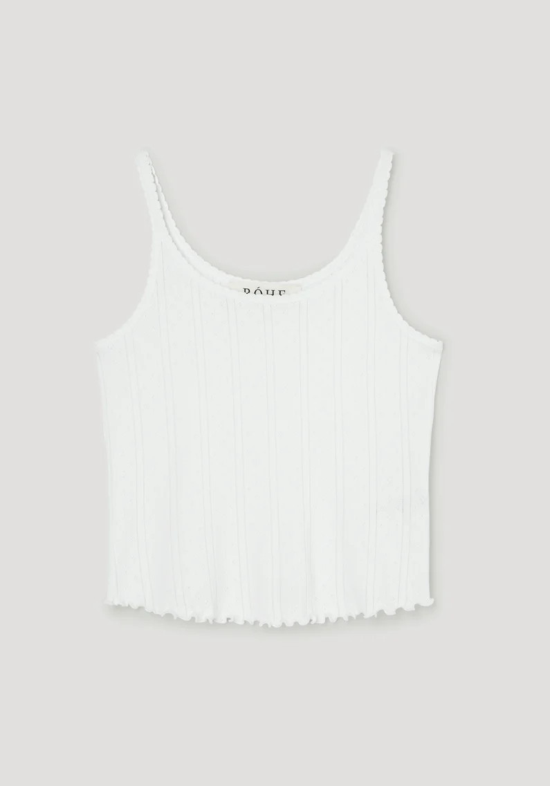 Pointelle tank | off white | Rohe