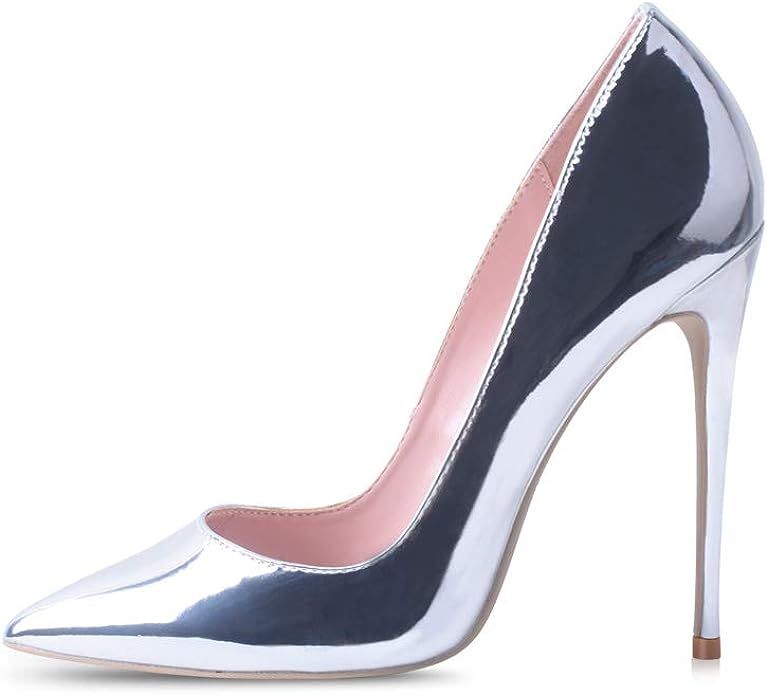 Elisabet Tang Women Pumps, Pointed Toe High Heel 4.7 inch/12cm Party Stiletto Heels Shoes | Amazon (US)