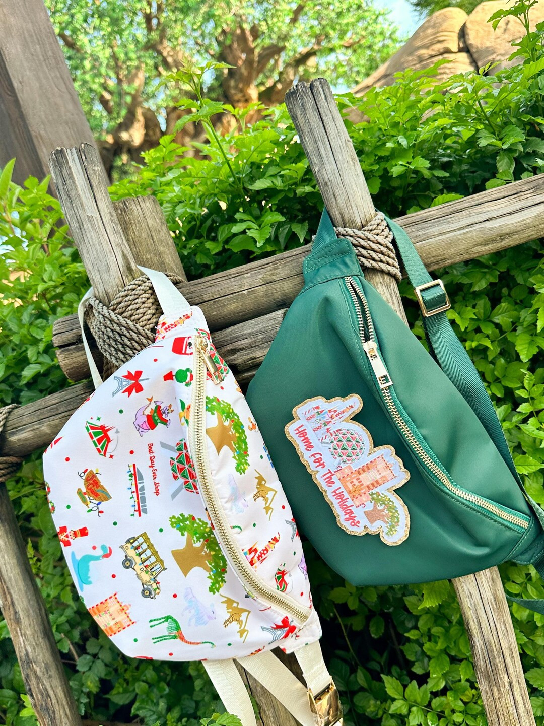 Disney Christmas Fanny Pack. WDW 4 Park Icons Fanny Pack. Disney World Christmas Bag. Home for th... | Etsy (US)