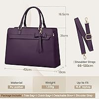 RAINSMORE Handtasche Damen Shopper Damen Groß 15.6 Zoll Laptoptasche Damen Wasserdicht PU Leder ... | Amazon (DE)