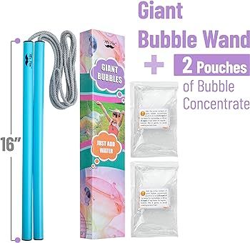 Mr. Pen- Giant Bubble Wands Kit, 3 pcs, Big Bubble Wand, Giant Bubble Maker, Large Bubble Wand, G... | Amazon (US)