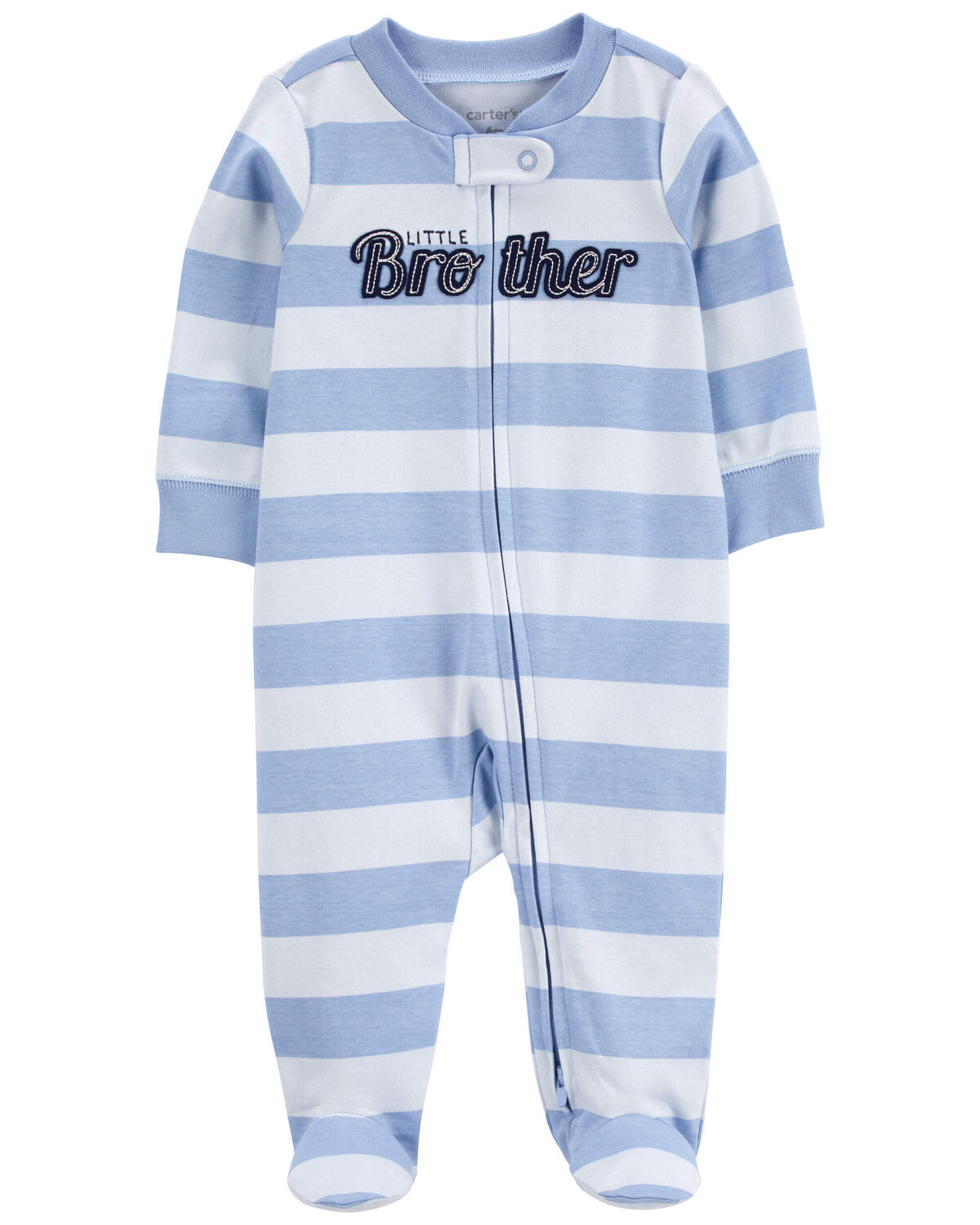 Blue Baby Little Brother 2-Way Zip Cotton Sleep & Play | carters.com | Carter's